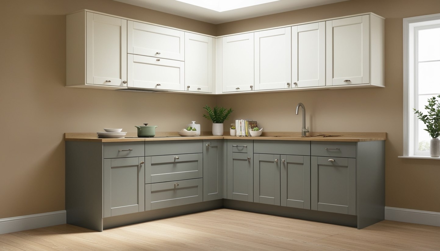 Two Tone Kitchen Cabinets Grey and White