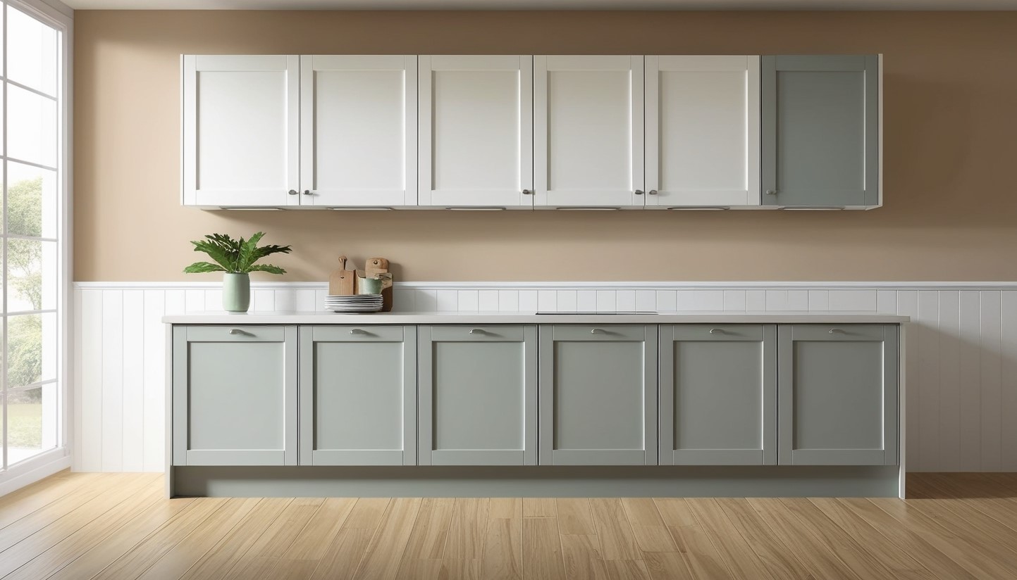 Two Tone Kitchen Cabinets Grey and White